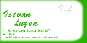 istvan luzsa business card